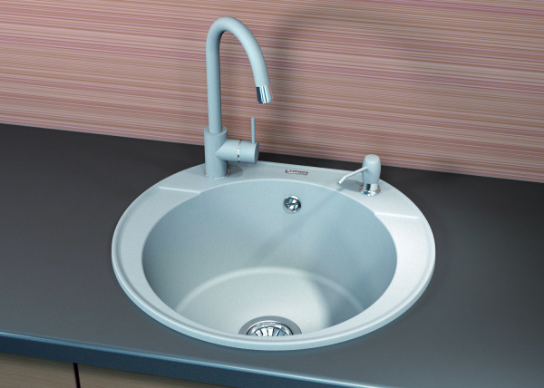 Мойка кухонная керамогранитная Florentina ЭЛЬБА 20.145.C0555.201 55,5*51 см. жасмин