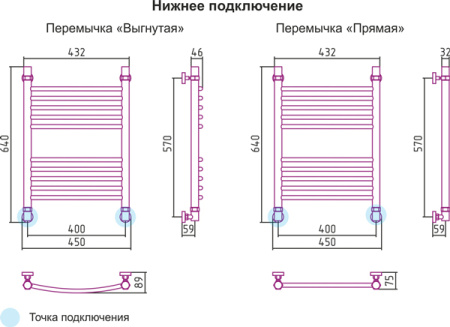 Полотенцесушитель водяной Сунержа БОГЕМА+ 00-0220-6040 600х400 