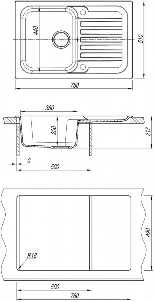 Мойка кухонная из литьевого мрамора Dr. Gans АДЕЛЬ 780 25.090.C0780.406 78*51 см. терракота Мойка кухонная из литьевого мрамора Dr. Gans АДЕЛЬ 780 25.090.C0780.406 78*51 см. терракота