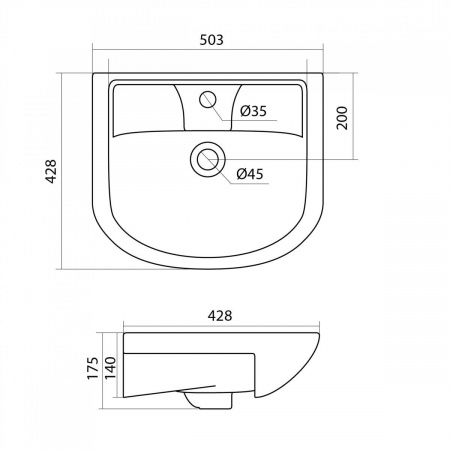 Раковина Santek ЛАДОГА 1.WH11.0.256  