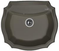 Мойка кухонная керамогранитная Florentina ЭМИЛИЯ 640 20.355.D0640.302 64*55 см. антрацит