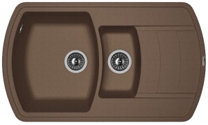 Мойка кухонная керамогранитная Florentina НИРЕ 760 20.205.D0860.303 86*51 см. мокко