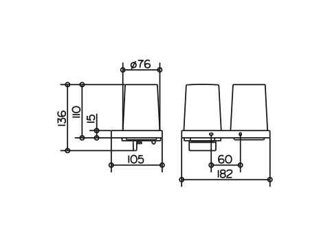 Стакан и дозатор жидкого мыла навесной Keuco EDITION 11 11153 019000  