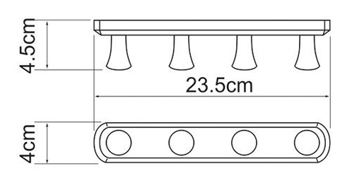 Крючок четверной WasserKRAFT  K-1074   Крючок четверной WasserKRAFT  K-1074