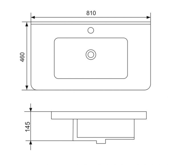 Тумба с раковиной навесная Mirsant SMILE  80 см. 