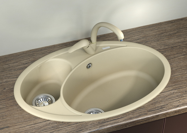 Мойка кухонная керамогранитная Florentina СЕЛЕНА 780 20.265.E0780.107 78*51 см. песочный