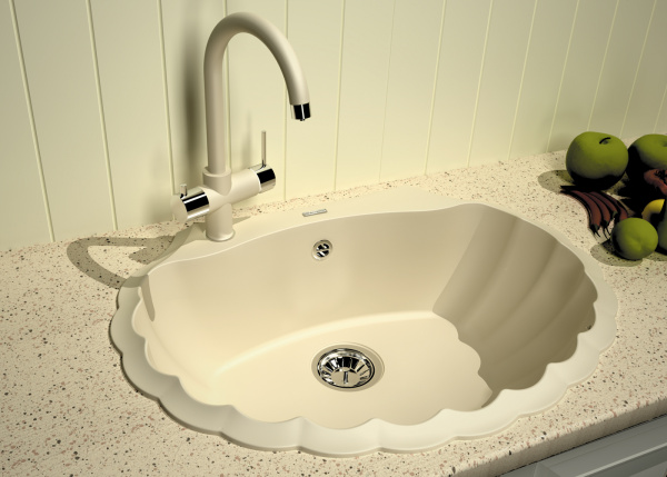 Мойка кухонная керамогранитная Florentina ГРЕБЕШОК 20.345.E0695.102 69,5*52,5 см. черный