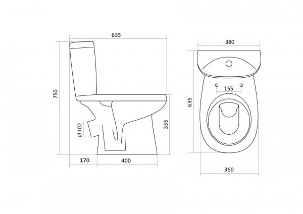 Унитаз-компакт Santek АНИМО 1.WH11.0.032   Унитаз-компакт Santek АНИМО 1.WH11.0.032
