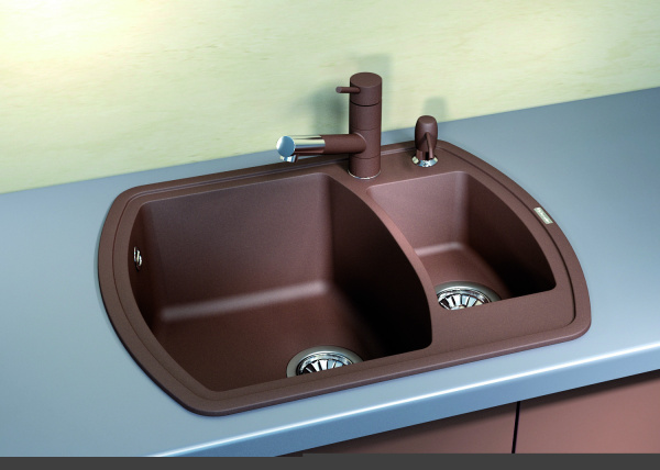 Мойка кухонная керамогранитная Florentina НИРЕ 630K 20.220.D0630.105 63*51 см. коричневый