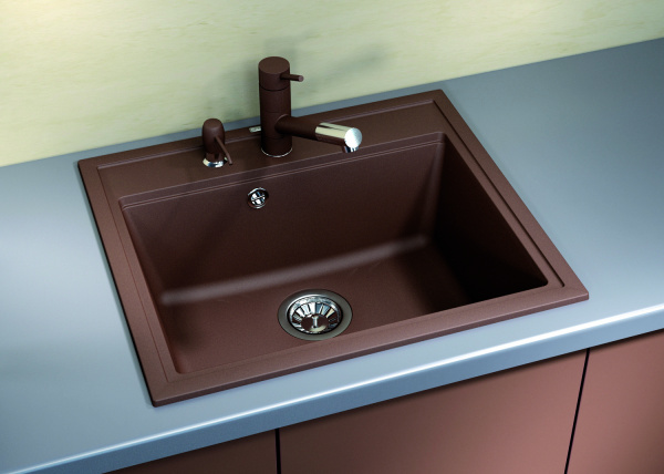 Мойка кухонная керамогранитная Florentina ЛИПСИ 600 20.120.D0600.305 60*51 см. грей