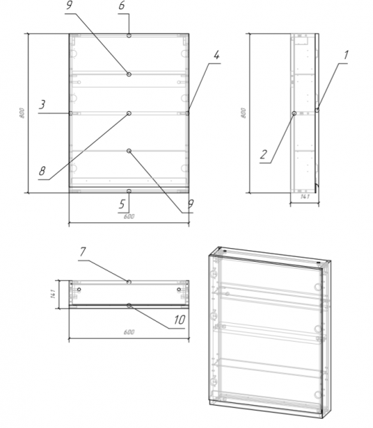 Шкаф навесной Cersanit MODUO SB-SW-MOD60/Wh   Шкаф навесной Cersanit MODUO SB-SW-MOD60/Wh